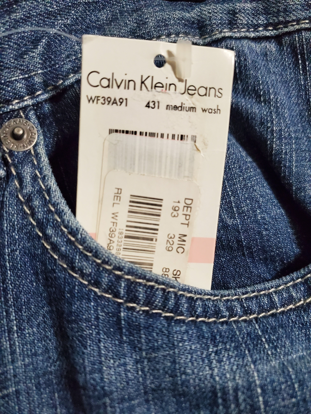 NWT Vintage Calvin Klein Jeans Women's Blue Relaxed Boot Cut Jeans Size 10 - Picture 3 of 7
